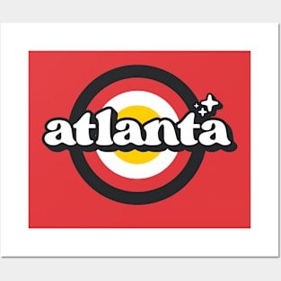 Vintage Atlanta Sunset Seal // Retro City Emblem for Atlanta, Georgia Posters and Art